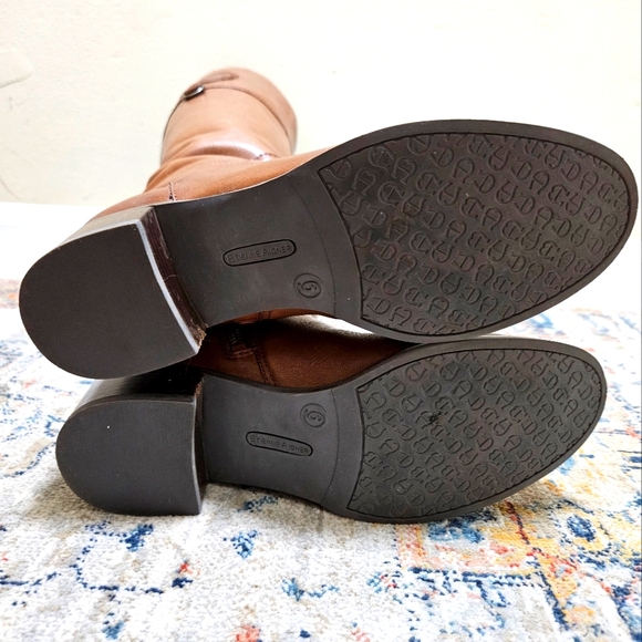 Etienne Aigner Chastity Equestrian Embossed Riding Women's Boots Leather Upper 6 - Picture 7 of 12